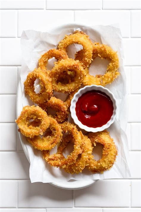 Potato Chip Crusted Baked Onion Rings - Fork Knife Swoon