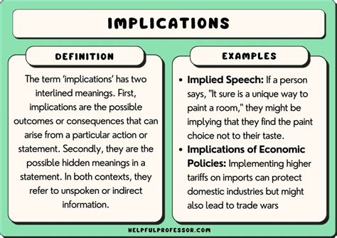 Potential Implications and Consequences