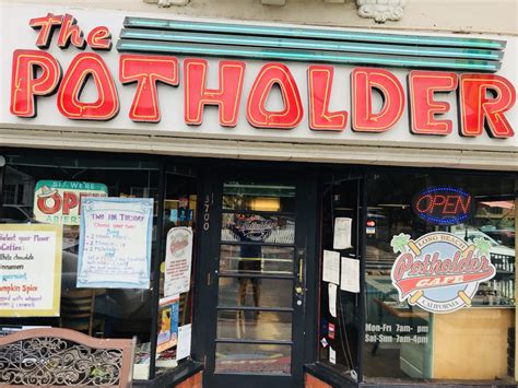 Potholder cafe. There are four locations of Potholder Cafe across Long Beach in Belmont, Downtown, Los Alamitos, and Traffic Circle. Belmont. 3700 E. Broadway. 562-433-9305. … 