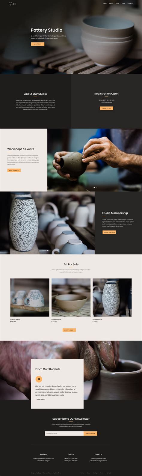Pottery Website Template