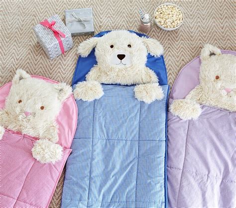 Shop kids sleeping bags and naps mats at Pottery Barn Kids. Find comfy sleeping bags for girls and boys that will be perfect for their next overnight trip or sleepover. . 