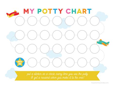 Potty Training Sticker Charts Printable