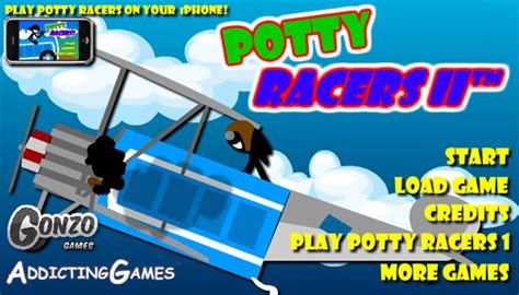 The Potty racers is the game created by Gonzo game. It is an action game but the game is not as exciting as you thought when you heard that it is an exciting game. It is a very simple game both in the design and the rule of the game. Even small kids can play this game and even play so well. The design is simple with the main character is a man.. 