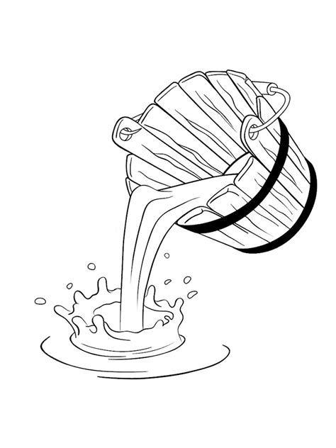 Pouring Water Coloring Pages
