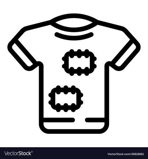 Poverty shirt icon outline poor man Royalty Free Vector