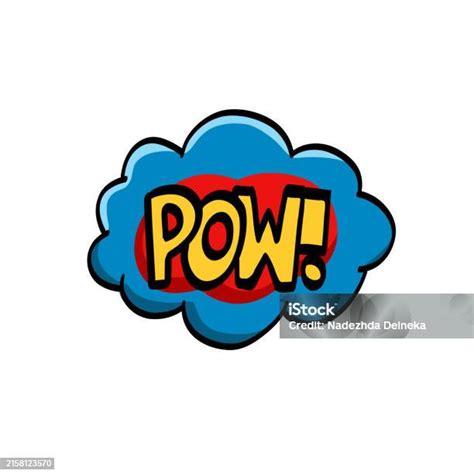 Pow Comic Speech Bubble Emotion Isolated Stock Vector (Royalty Free) 633261470