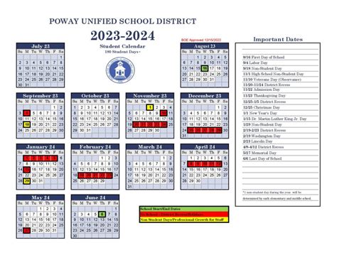 Poway usd calendar. Poway Unified School District - San Diego. 15250 Avenue of Science. San Diego, CA 92128. (858) 521-2800. While we strive to maintain up-to-date school calendars, occasionally schools and districts must make changes to originally published dates. Always check with your school or other local education authority before making travel arrangements. 
