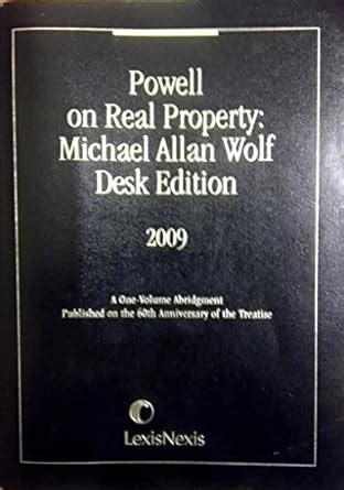 Powell on real property michael allan wolf desk edition. - Trane american stard furnace owners manual.