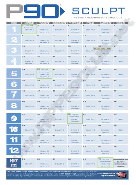 Power 90 Workout Schedule Blog Dandk