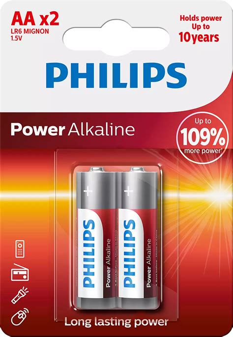 Power Alkaline Battery LR6P2B/94 Philips