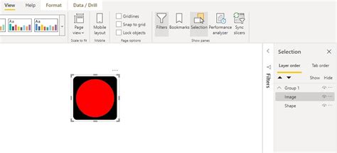 Power BI adds margin around images