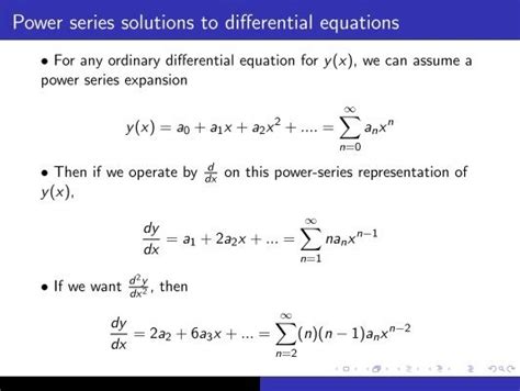 Power Series Solution Of Differential Equations