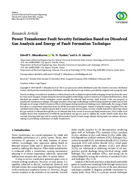 Power Transformer Fault Severity Estimation Based on Dissolved …