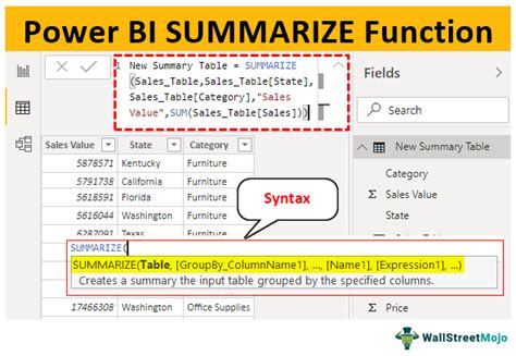 Power bi summarize example.  Learn how to use the Power BI SUMMARIZE fun...