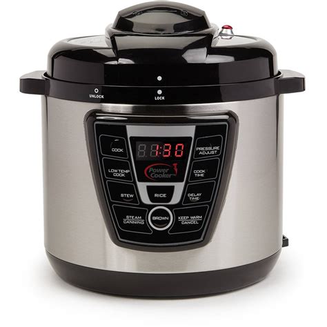Power cooker pressure cooker. Spend less time in the kitchen with 20% faster pre-heating and up to 70% faster cooking overall. It replaces 10 kitchen appliances: slow cooker, pressure cooker, sous vide, sauté pan, sterilizer, yogurt maker, food warmer, cake baker and steamer. The upgraded gentle steam release is quieter and less messy with the diffusing cover. 
