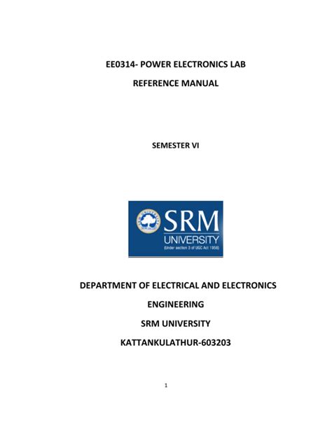 Power electronics lab manual for mdu. - Guide du code des droits de la personne.