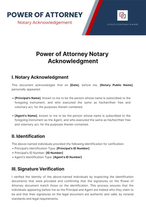 Power of Attorney Notary, Sample Power of Attorney Notary Sample Forms
