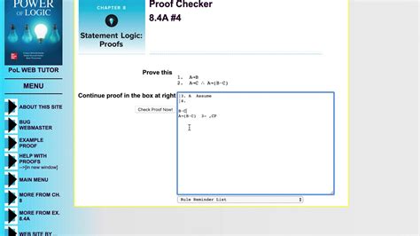 Power of Logic Web Tutor 8.4A 4 YouTube
