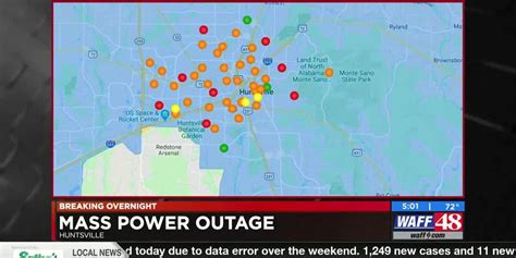 Power outage huntsville al. Dec 23, 2022 · Huntsville Utilities said crews are currently working to restore power to 261 customers as of 3:30 p.m. Friday in the Huntsville Metro Area down from a high of around 1,400 earlier in the day. it ... 