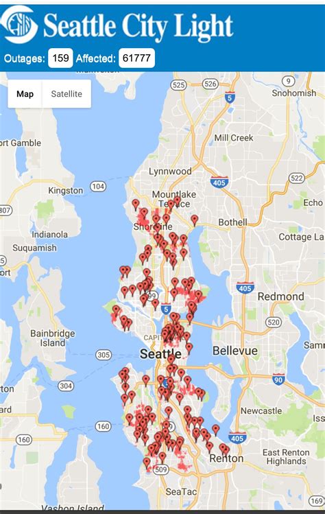 Power Outages - City of Renton. City of Renton » City Hall » Executive Services » Emergency Management » Hazards in Renton » Severe Weather » Power Outages. A-. A+. (425) 430-6400. 1055 S. Grady Way, Renton, WA 98057.