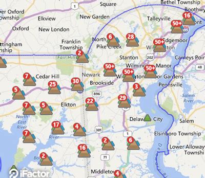 View the outage map to see the current and 