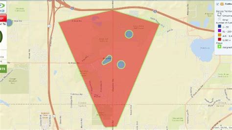BWL's outage map showed 1,672 customers in Lansing a