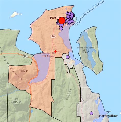Port Townsend, 98368 Washington, United States. A power outage in Port Townsend has left most of the city without power on the morning of Super Bowl Sunday, according to the Jefferson County Public Utility District. The outage was reported at 9:51 a.m. Sunday, Feb. 12. The outage affected a total of 2,514 PUD customers. 
