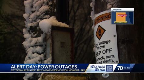 Power outage waukesha. In Waukesha County, We Energies was reporting roughly 22,000 remaining power outages late Wednesday night. Skip to content. NOWCAST WISN 12 News at 11:00 a.m. 