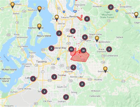 Power outages in kent washington. WASHINGTON — Thousands of people across western Washington are experiencing power outages possibly due to inclement weather in the area. Seattle City Light said they're currently responding to ... 