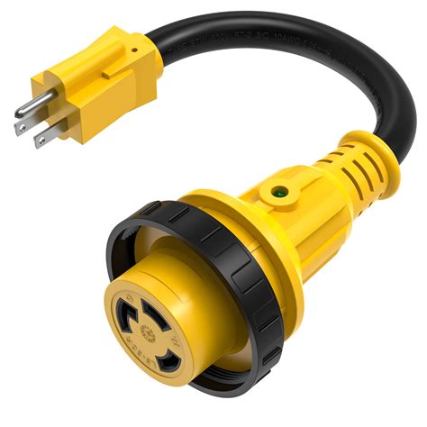 Road Power 09542 14/3 STW 15 to 30-Amp RV Adapter Extension Cord with Lighted End, 18-Inch, Black. 17. Save with. Shipping, arrives tomorrow. $ 1676. Road Power 09521-33-88 Black Straight RV Adapter. 10. Free shipping, arrives in 3+ days. Now $ 1255. . 