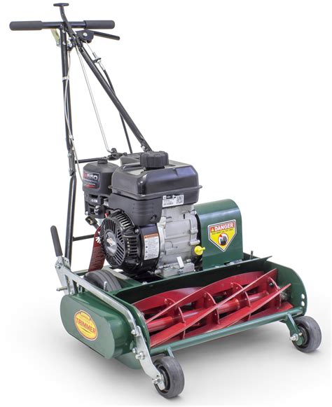 Power reel mower. Scotts manual mower has a 18 in. cutting width. 7-blade ball bearing reel makes it easy to cut grass. 10 in. composite wheels help with transportation and maneuverabiility. Rotary lawn mower has an adjustable cutting height of 1 in. to 3 in. for a clean and even cut. Blades are made of quality, heat-treated alloy steel that stays sharp longer. 
