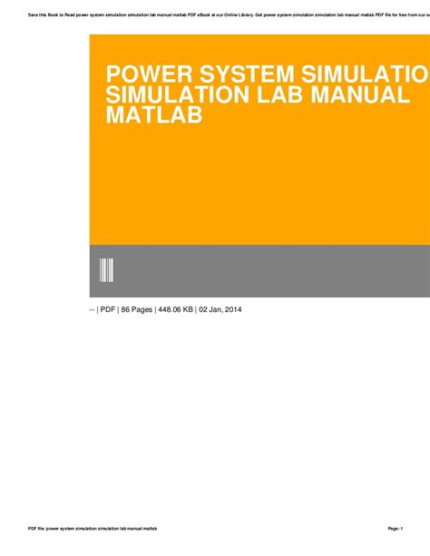 Power system simulation simulation lab manual matlab. - Investigation manual westerlies and the jet stream.