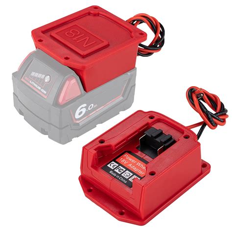 Power wheels milwaukee battery adapter. Power Wheel Adapter for Milwaukee M12 12V Power Wheel Adapter for Milwaukee M18 18V ... Power Wheel Adapter for Dewalt 20V Battery with Fuse & Switch & Wire terminals，Power Connector for Rc Car, Robotics, Rc Truck,DIY use, Work with for Dewalt 20V DCB205 DCB206 DCB200 Lithium Battery. 