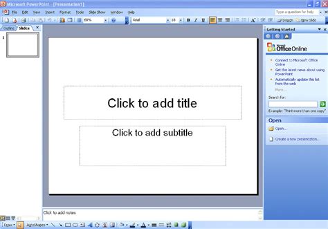 PowerPoint 2003 Basic Navigation and Terminology