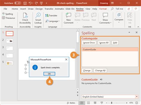 PowerPoint 2007: Turn grammar check and spell check on and off