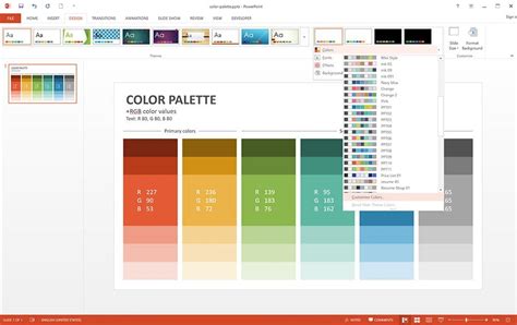 PowerPoint How to add Custom Colours + Free PPT File of 20 Colour