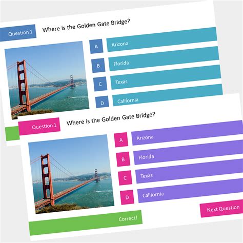 PowerPoint Interactive Multiple Choice Quiz Template Slide Tutorials