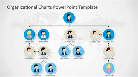 PowerPoint Orgchart Tree Structure Four Levels SlideModel