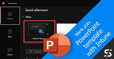 PowerPoint Standard Template with Intune scloud