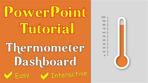 PowerPoint Tutorial Thermometer Gauge Dashboard - YouTube