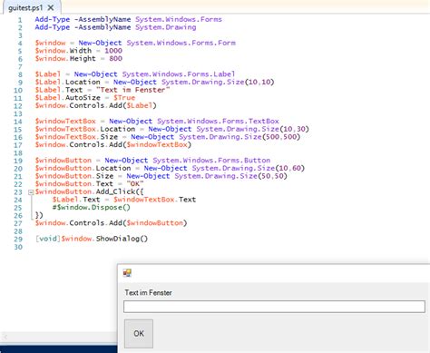 PowerShell Windows FormsGUI