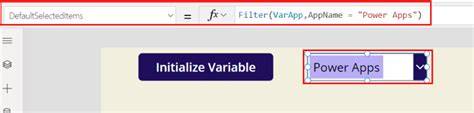 Powerapps combobox default value from gallery.  To set the default value, use...