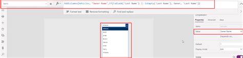 Powerapps dropdown not showing values from sharepoint list.  Once you clic...