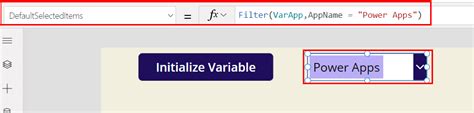 Powerapps set combobox value to variable.  I would imagine this expression fo...