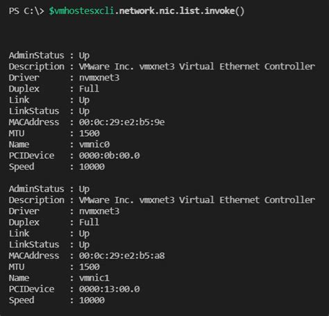 Powercli esxcli system module parameters list.  A function like Get-EsxCliCommand that call...