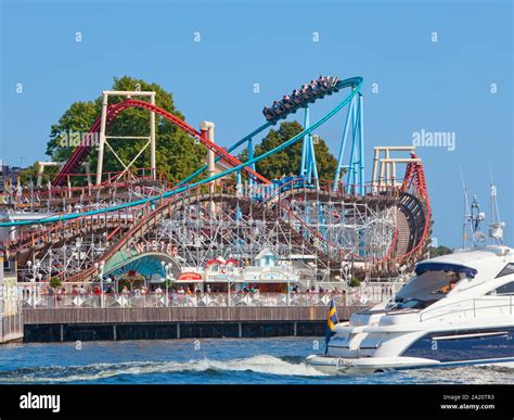 Powered stairs at an amusement park in Stockholm, Sweden