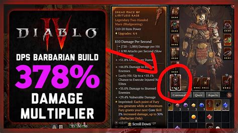 Powerful Diablo 4 Barbarian Build High Damage DPS Barb Setup D4