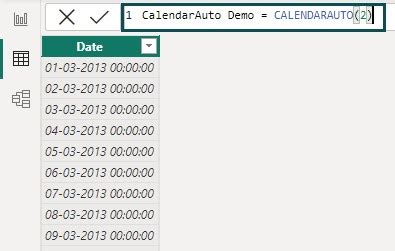 Powerpivot calendarauto.  CALENDAR () Additional info: The CALENDAR func...