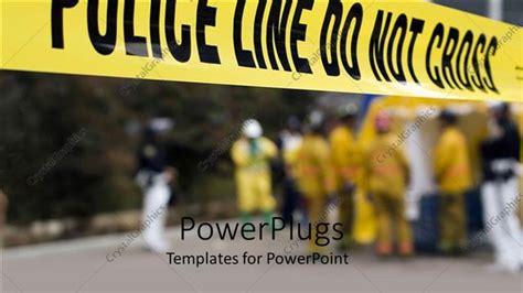 Powerpoint Template Police Do Not Cross Line For Demarcation At Crime Scene 23659