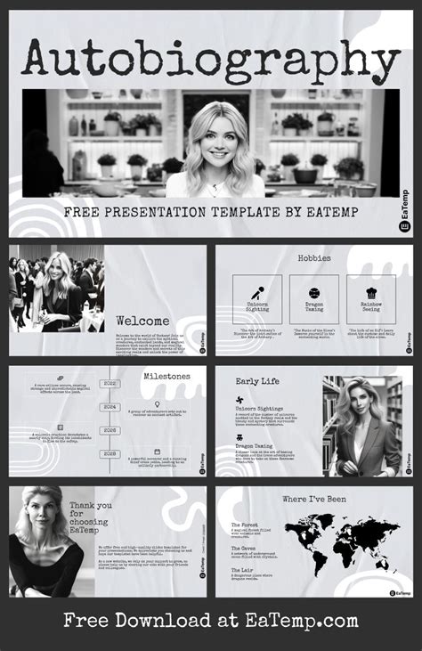 Powerpoint biography presentation sample template